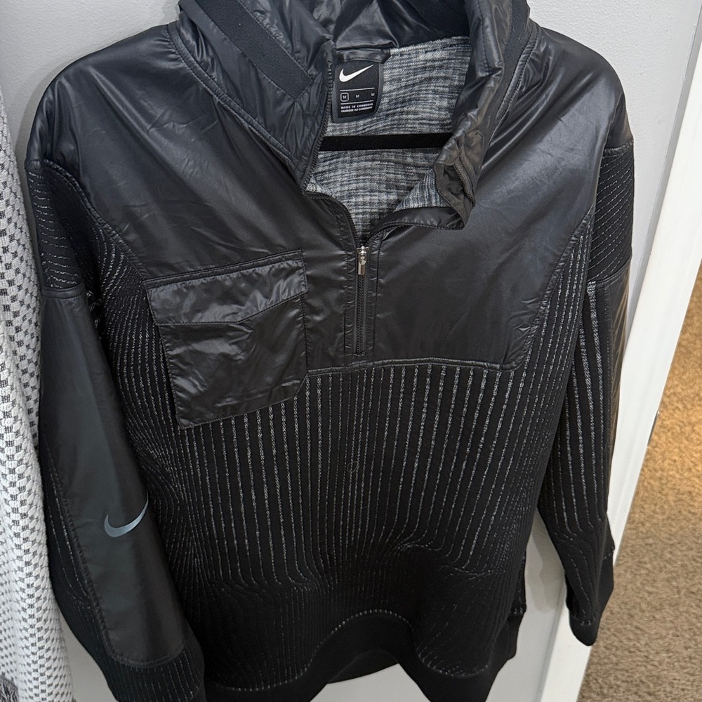 Nike Black and Gray Hooded Jacket